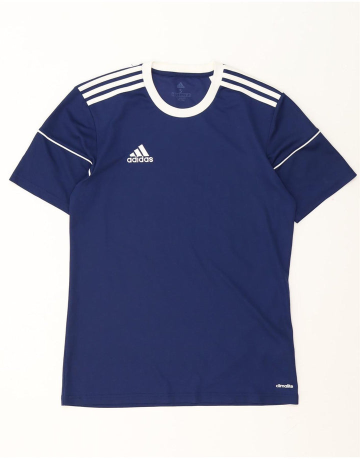 Camiseta masculina Adidas Climalite Top pequeno azul marinho poliéster