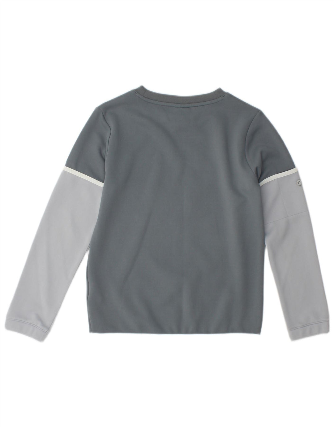 Top gráfico Nike Boys manga comprida 10-11 anos cinza médio colorblock