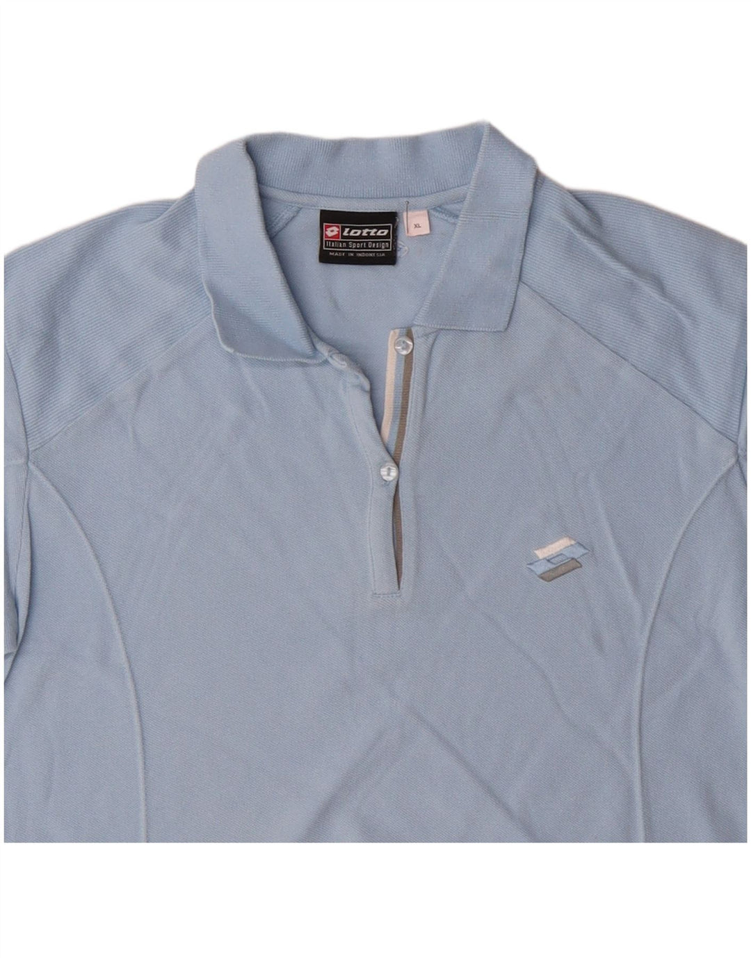 Camisa polo feminina LOTTO UK 18 XL algodão azul