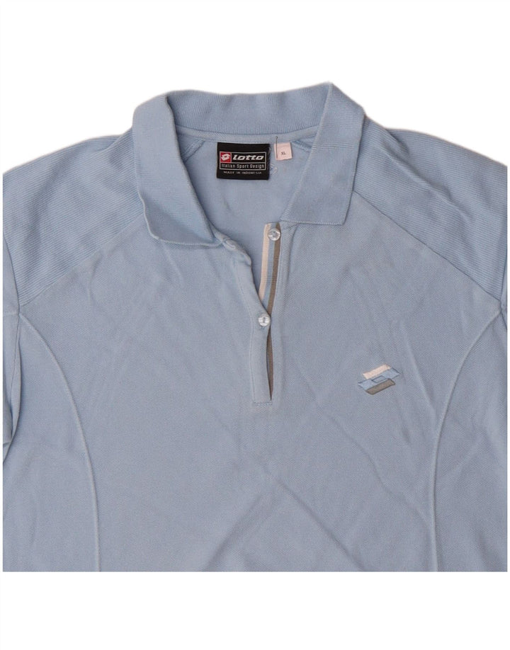 Camisa polo feminina LOTTO UK 18 XL algodão azul