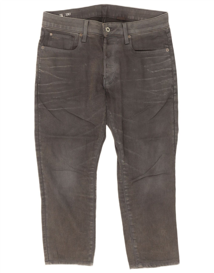 G-Star Masculino Slim Jeans W32 L25 Algodão Cinza