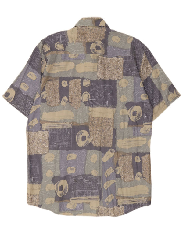 Camisa masculina Dino Erre manga curta média patchwork multicolorido