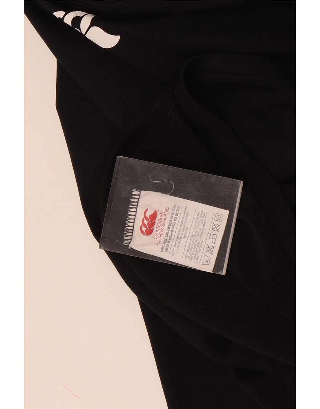 Top gráfico masculino Canterbury manga comprida pequeno nylon preto