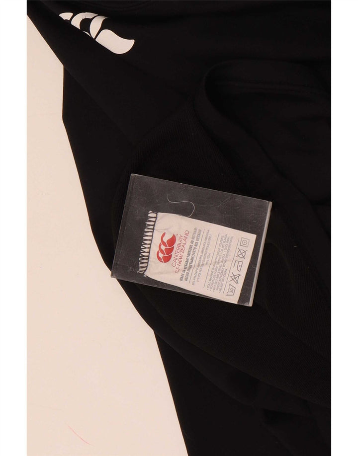 Top gráfico masculino Canterbury manga comprida pequeno nylon preto