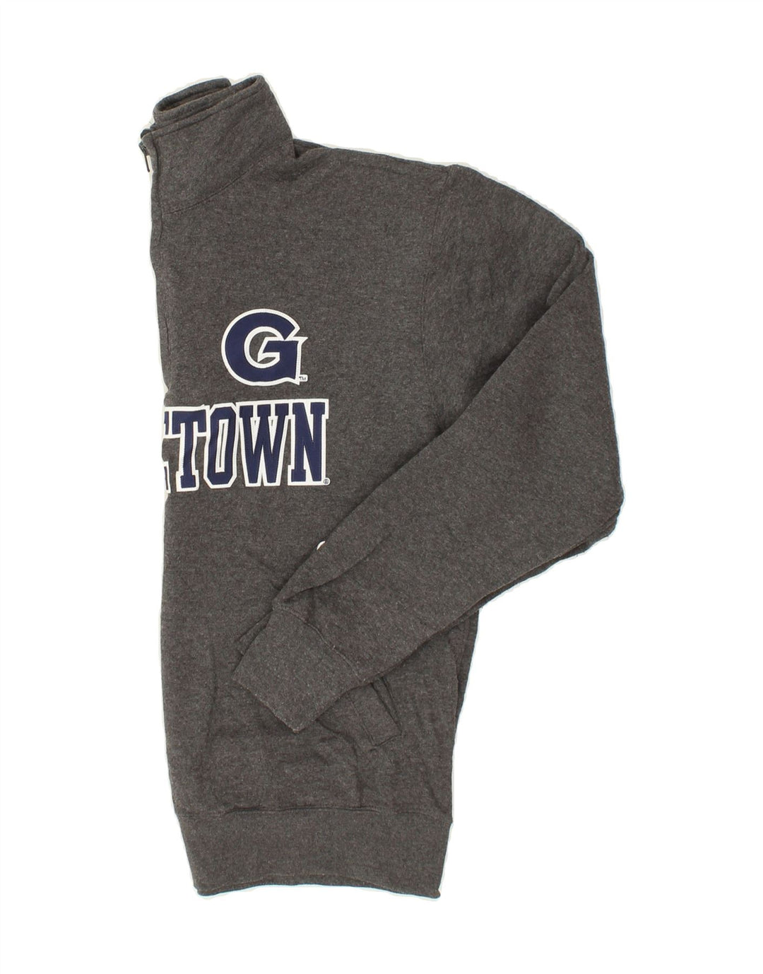 CHAMPION Mens Graphic Zip Neck Sweatshirt Jumper Medium Grey Cotton Vintage Champion and Second-Hand Champion from Messina Hembry 