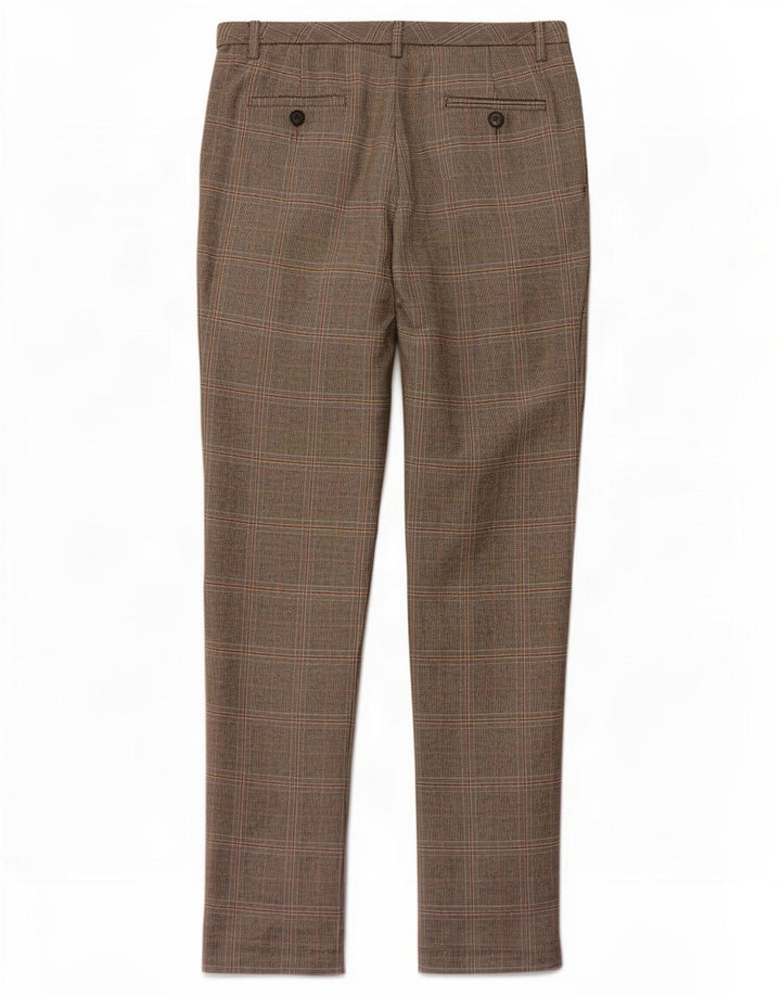 Calça Chino Mulher Massimo Dutti EU 38 Pequeno W28 L30 Cinza Houndstooth