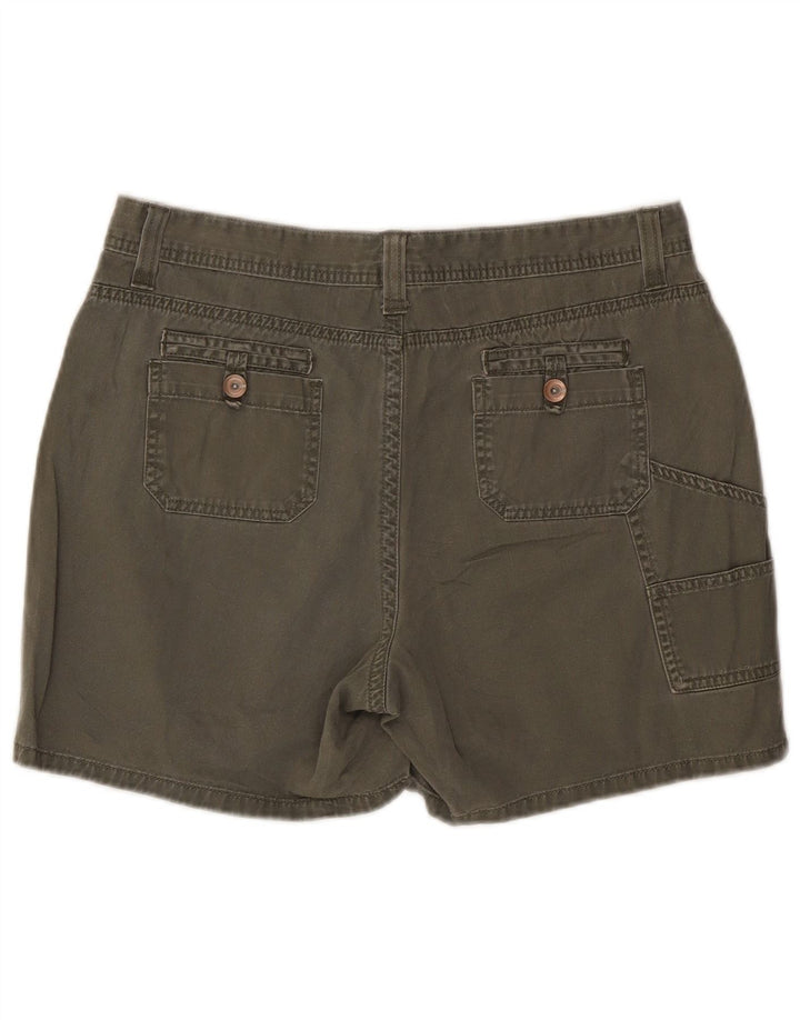 Shorts cargo feminino LEE EUA 12 grande W32 algodão cáqui
