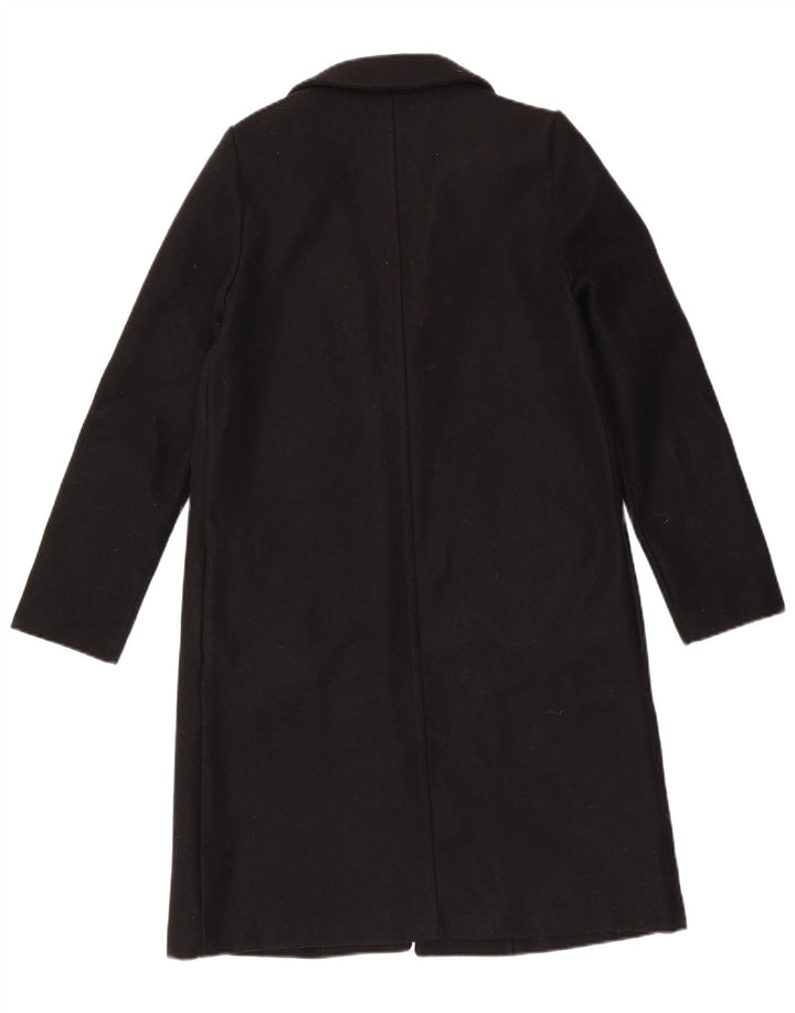 Sobretudo aberto feminino ZARA UK 10 pequeno poliéster preto