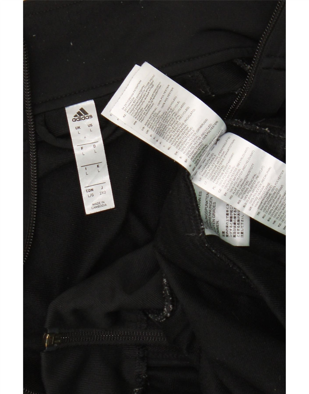 Adidas Mens Treino Top Jaqueta Grande Poliéster Preto