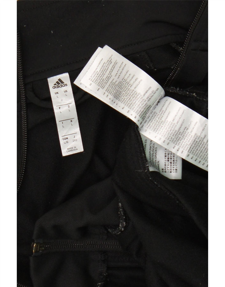 Adidas Mens Treino Top Jaqueta Grande Poliéster Preto