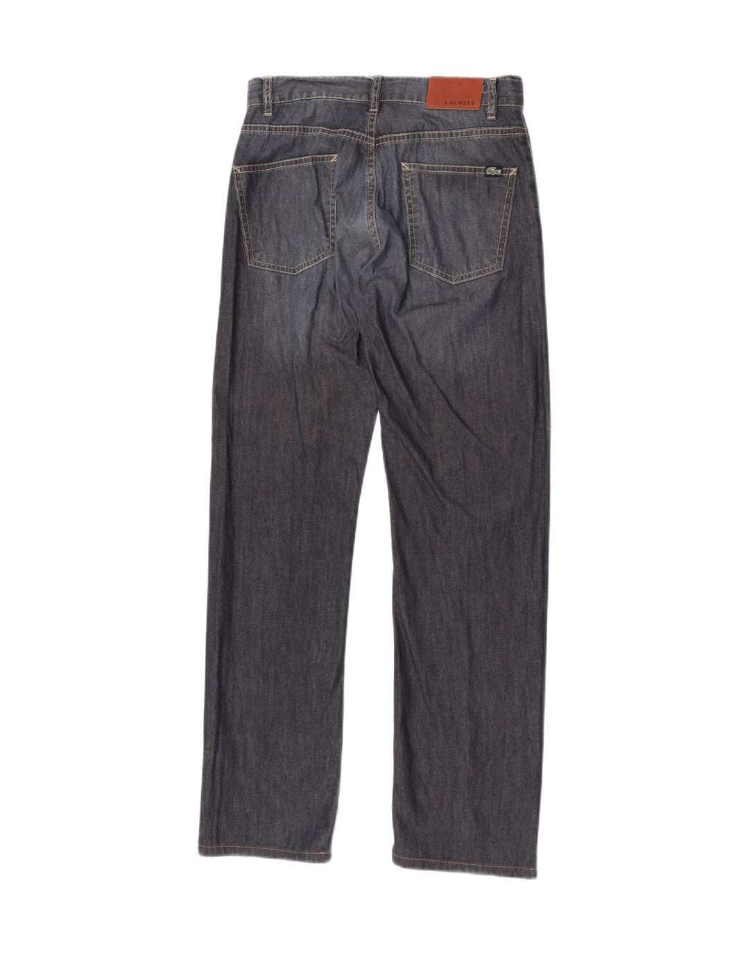 Jeans retos femininos Lacoste tamanho 40 médio W30 L32 azul marinho algodão