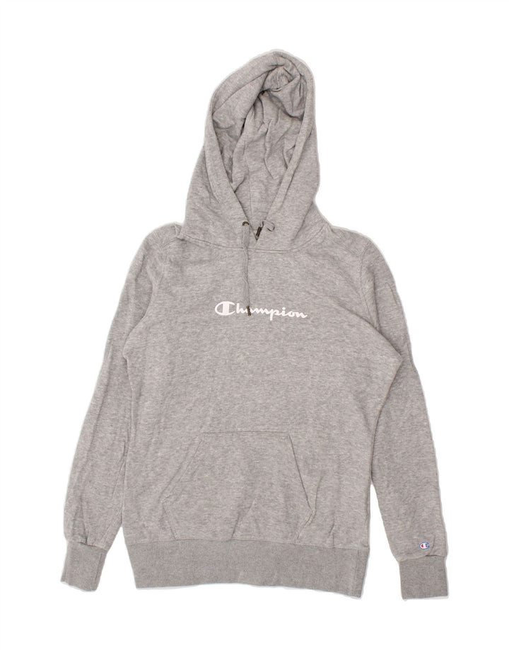CHAMPION Womens Hoodie Jumper UK 16 Large Grey Cotton Vintage Champion and Second-Hand Champion from Messina Hembry 