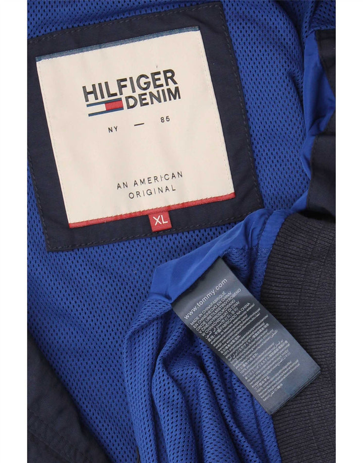 Jaqueta bomber masculina Tommy Hilfiger UK 42 XL azul marinho poliamida
