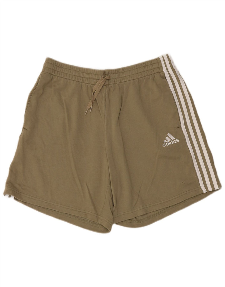 Adidas Mens Sport Shorts Grande Algodão Cáqui