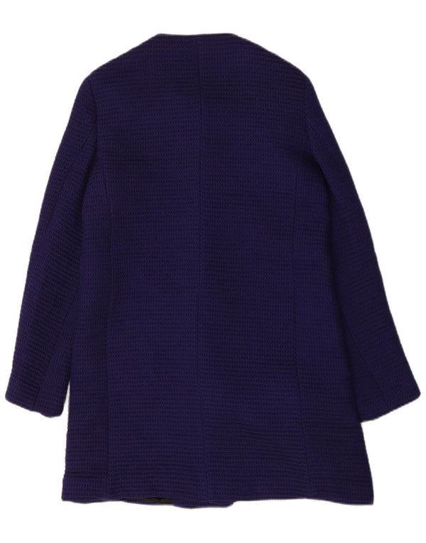 Sobretudo feminino Zara UK 10 pequeno azul marinho