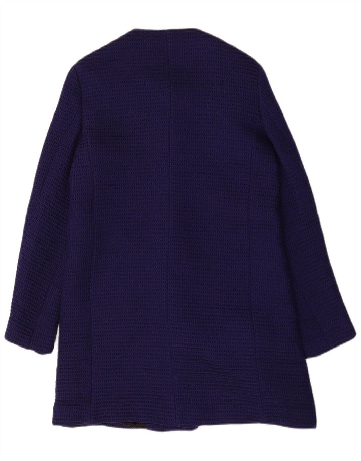 Sobretudo feminino Zara UK 10 pequeno azul marinho