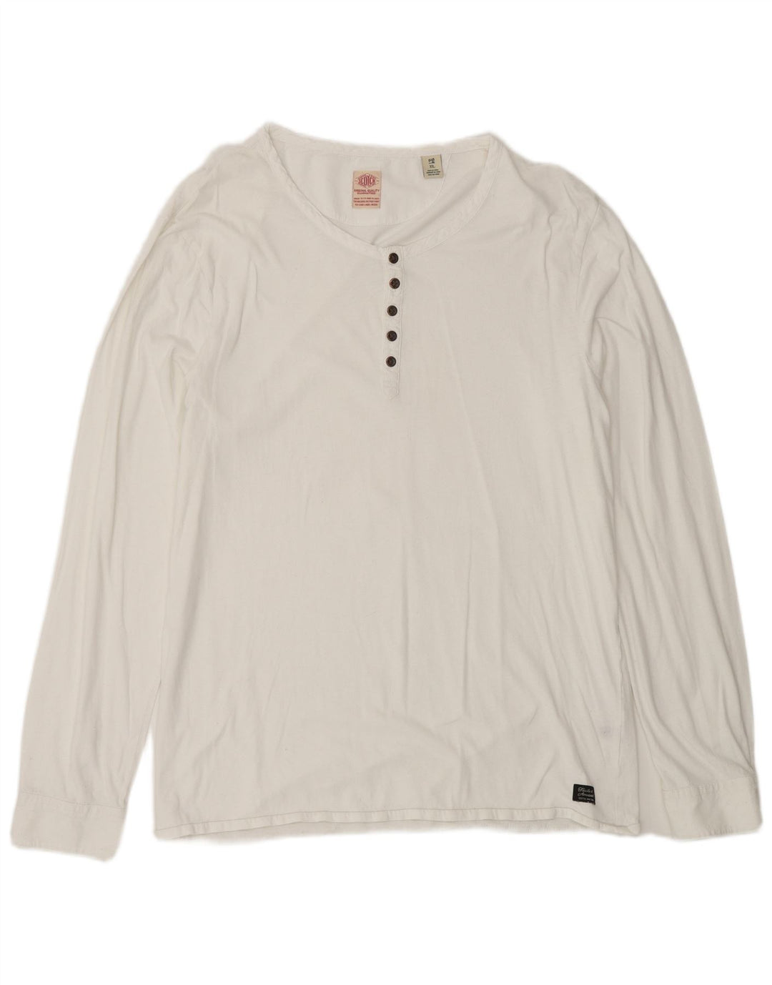 Scotch & Soda Top feminino manga comprida UK 18 XL branco