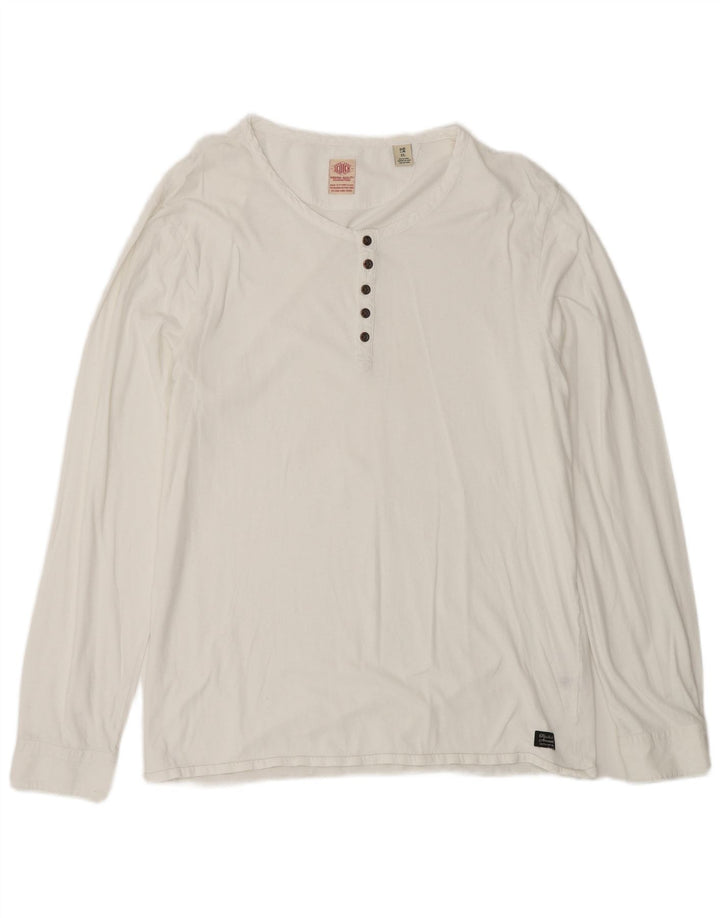 Scotch & Soda Top feminino manga comprida UK 18 XL branco