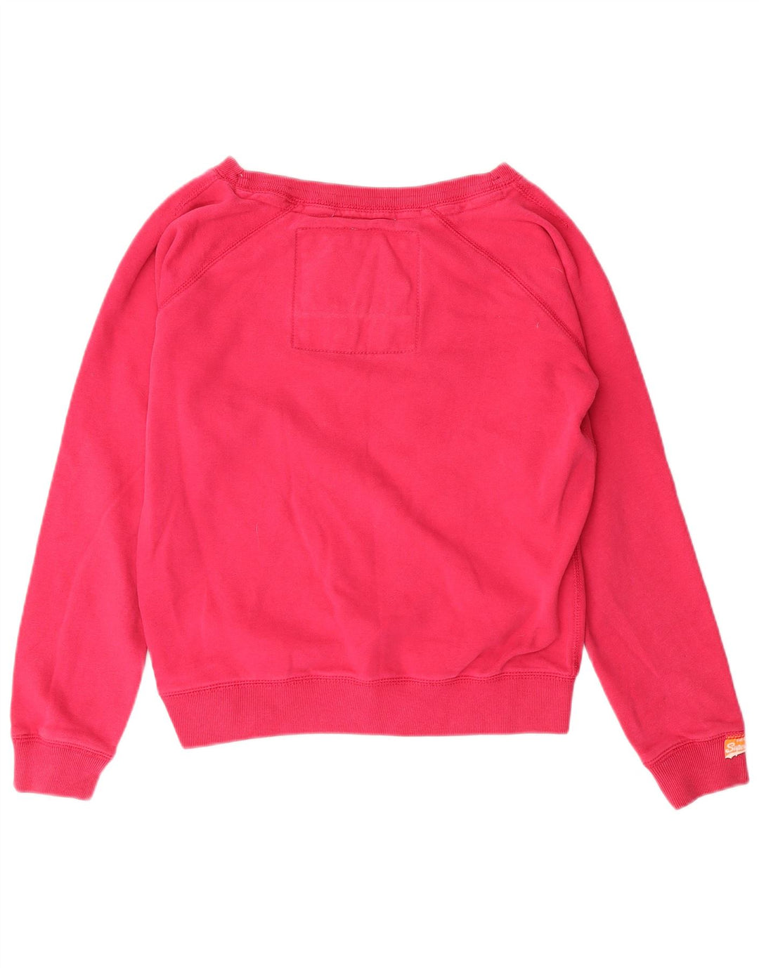 Suéter gráfico feminino SUPERDRY UK 14 algodão rosa médio