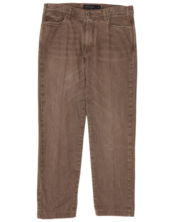 Harmont & Blaine Mens Straight Jeans W36 L30 Algodão Marrom