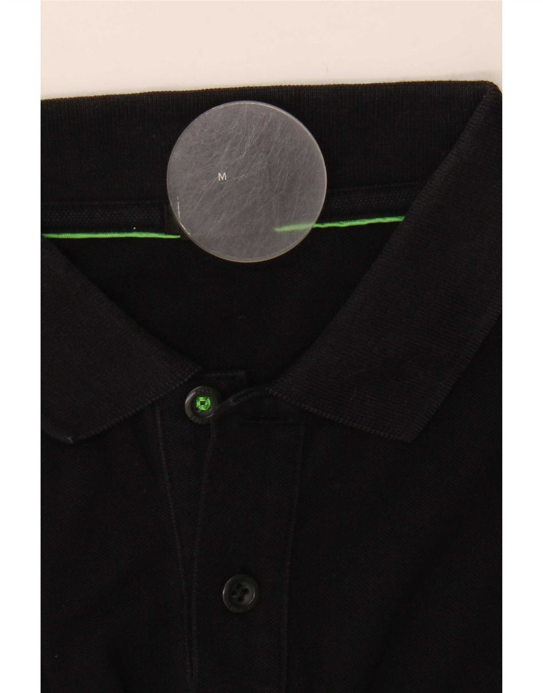 Camisa polo masculina Hugo Boss Regular Fit preta média