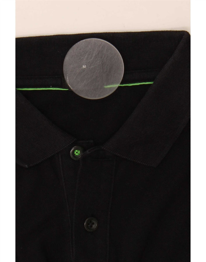 Camisa polo masculina Hugo Boss Regular Fit preta média