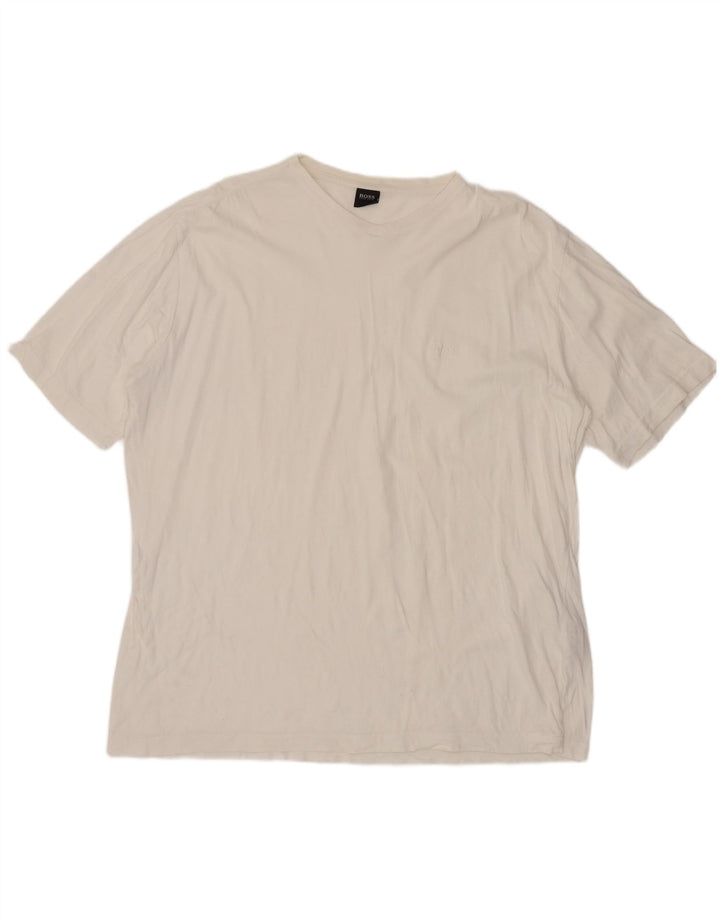 Camiseta masculina Hugo Boss Top XL algodão branco