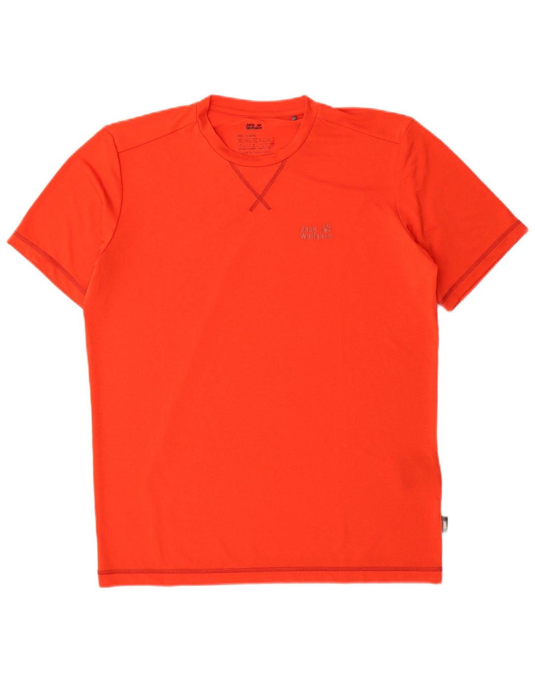 Camiseta masculina Jack Wolfskin Top UK 40 poliéster laranja médio