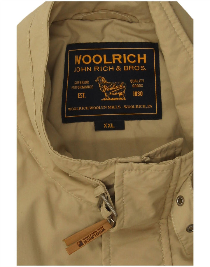 Jaqueta militar masculina Woolrich UK 44 2XL nylon bege