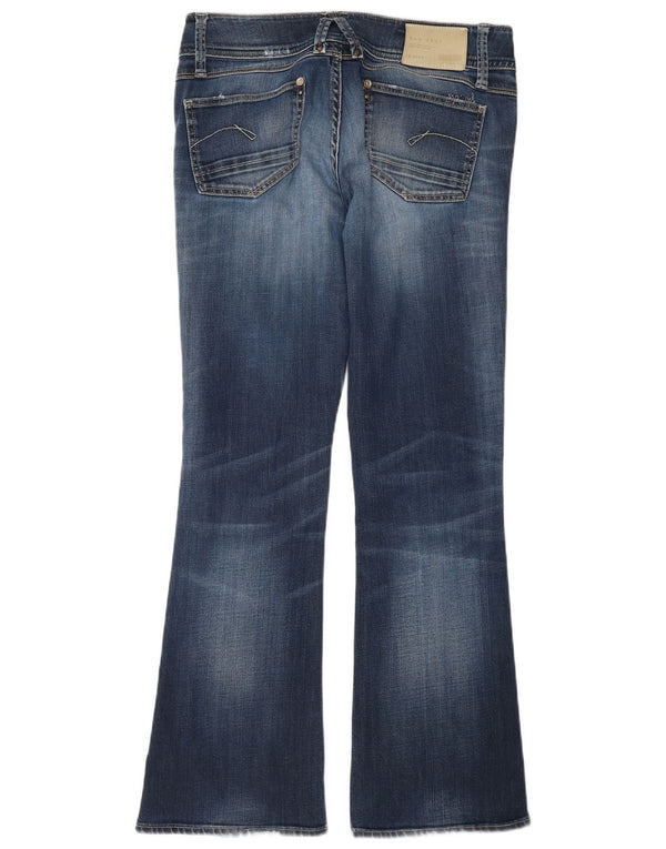 Calça jeans feminina cintura baixa desgastada G-Star W29 L32 algodão azul