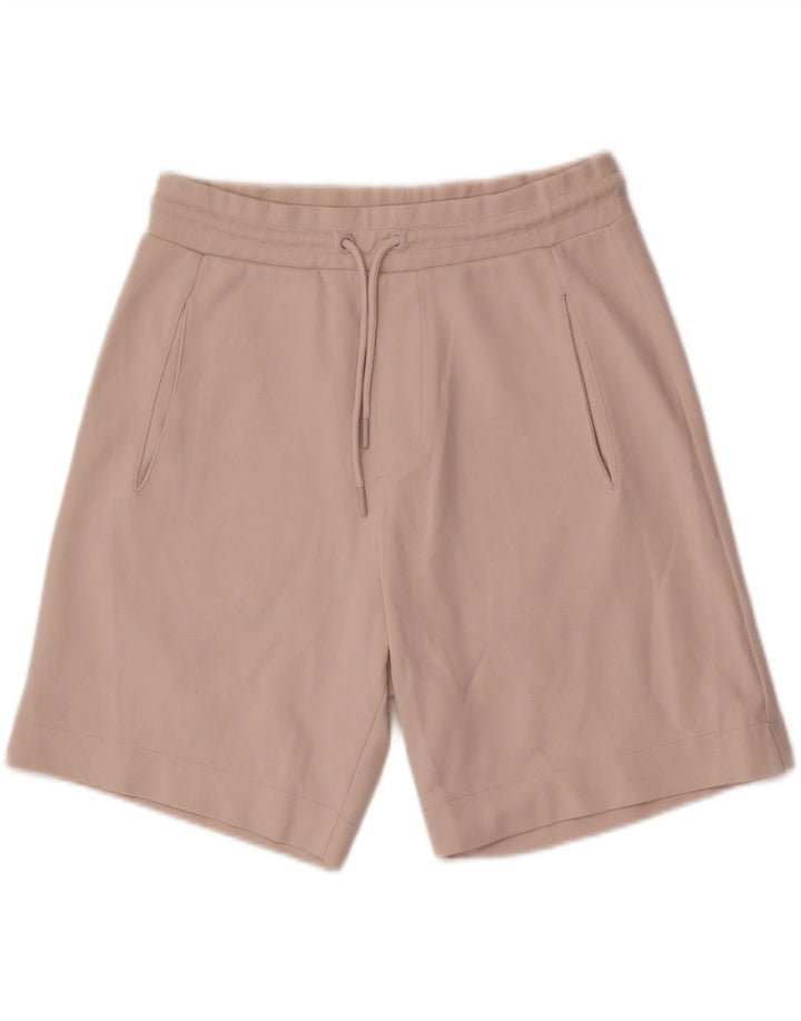 Zara Mens Sport Shorts Médio Algodão Rosa