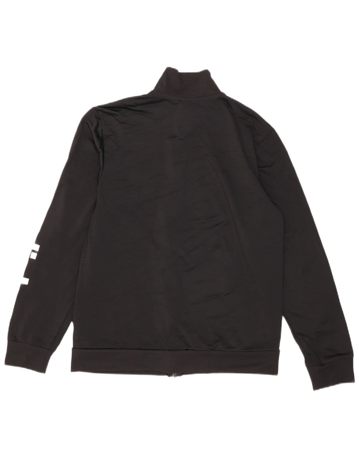 Adidas Mens Graphic Tracksuit Top Jacket UK 44/46 Grande Preto Poliéster