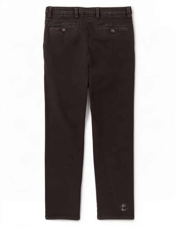 Calça chino masculina reta regular Marks & Spencer W34 L29 algodão preto