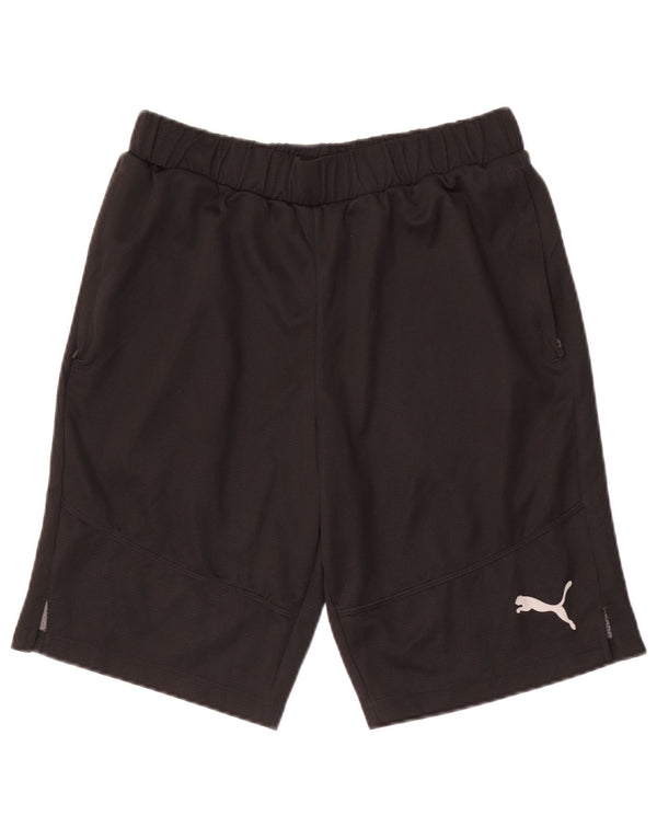 Shorts esportivos masculinos Puma médio preto poliéster