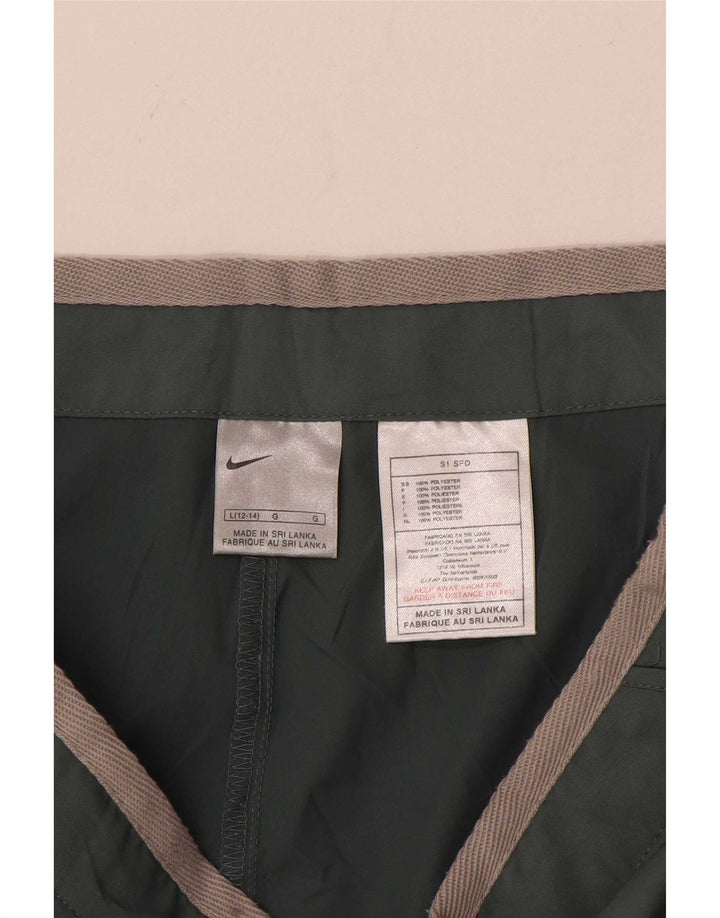 Shorts esportivos femininos Nike US 12/14 grande poliéster verde