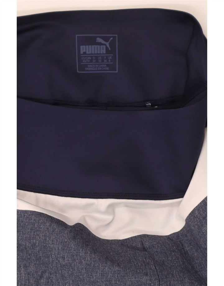 Puma Womens Skort UK 8 Small Blue Colourblock Poliéster Esportes