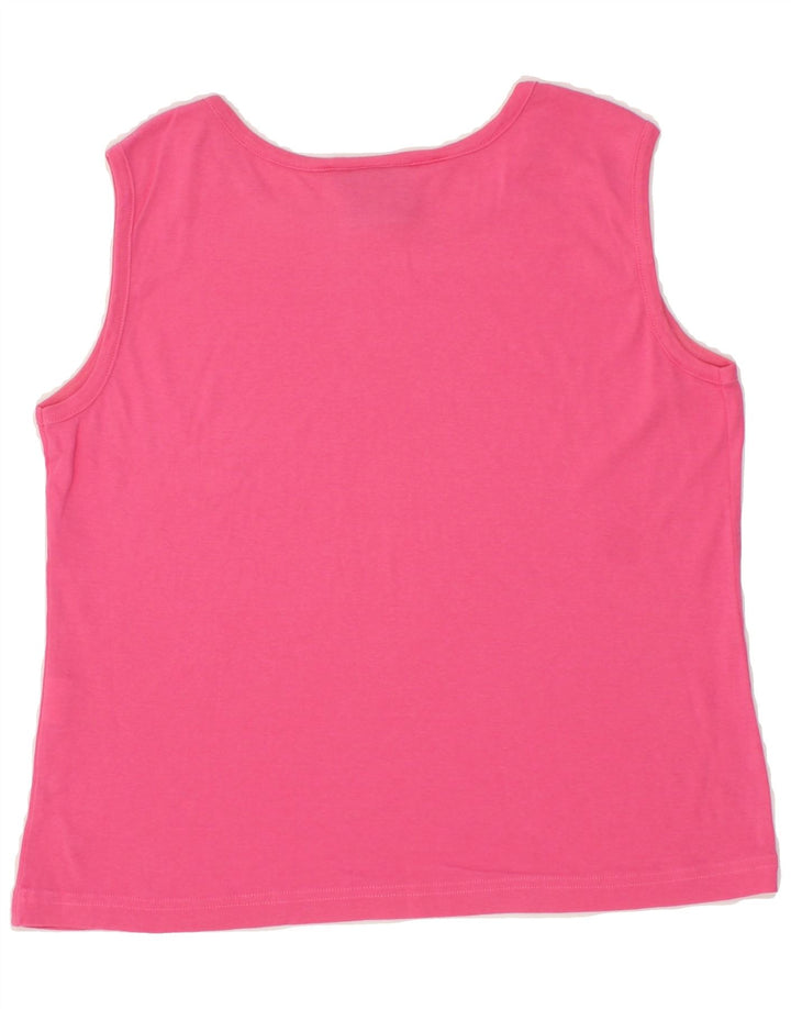 DIADORA Womens Crop Vest Top UK 14 Large Pink Cotton Vintage Diadora and Second-Hand Diadora from Messina Hembry 