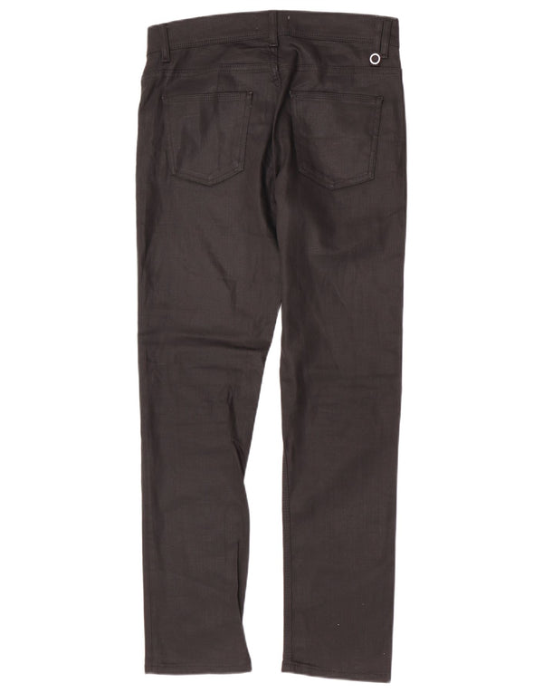 Zara Calça masculina slim casual UE 38 pequena W30 L30 algodão preto