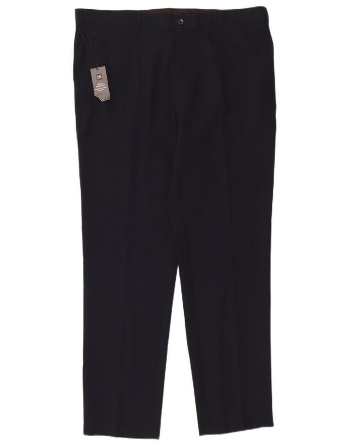 Calça Chino Slim Masculina Marks & Spencer W40 L33 Azul Marinho Poliéster
