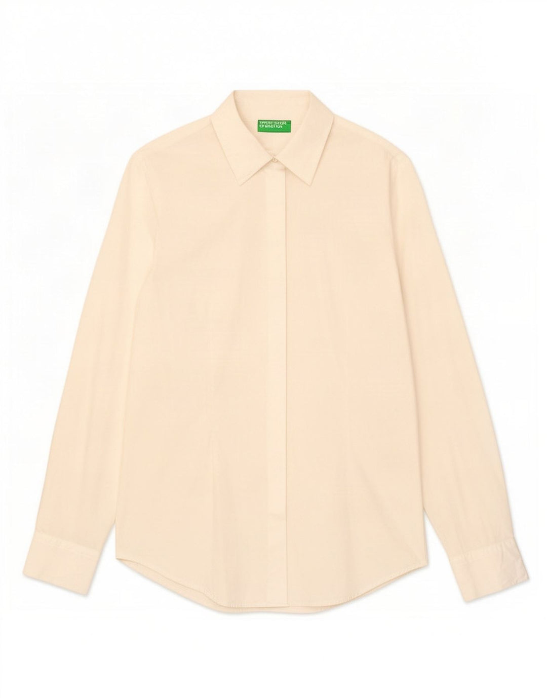 Camisa Benetton Mulher UK 12 Médio Branco