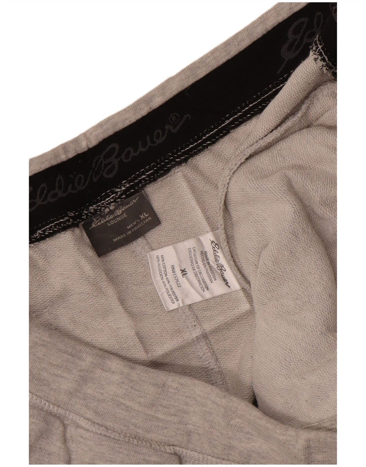 Eddie Bauer Mens Sport Shorts XL Algodão Cinza