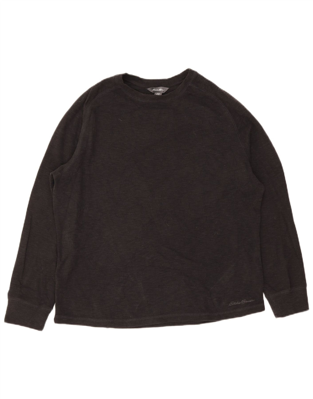 Eddie Bauer Top masculino manga comprida XL algodão preto