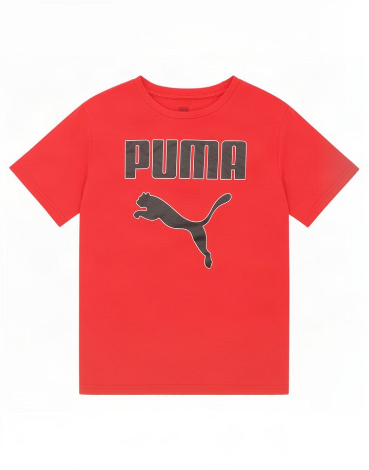 Camiseta Puma Boys Graphic Top 10-11 Anos Médio Vermelho