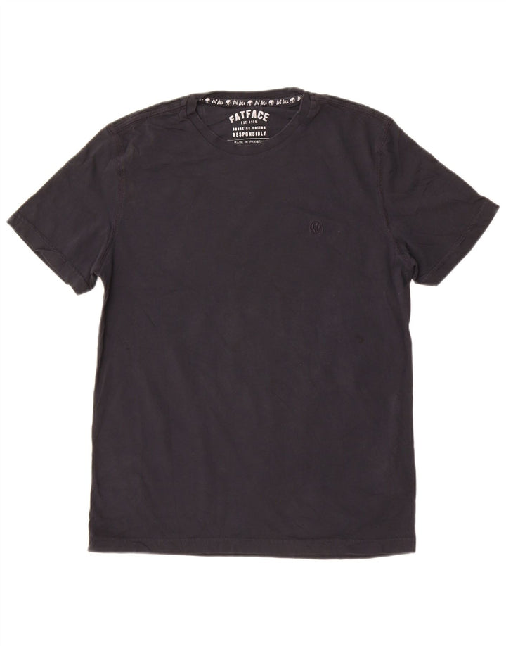 Camiseta masculina Fat Face Top médio algodão preto