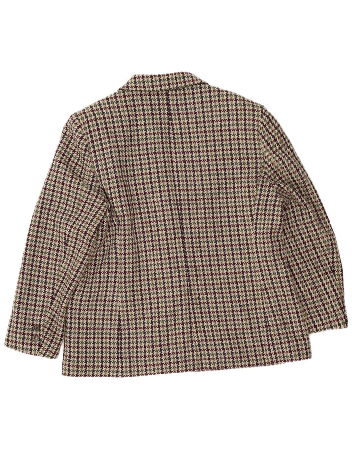 ELENA MIRO Jaqueta blazer feminina de 2 botões UK 18 XL Multicolor Houndstooth