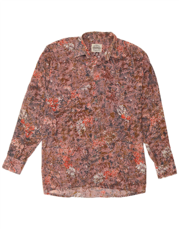 Camisa masculina Saucatuck tamanho 38 médio rosa floral