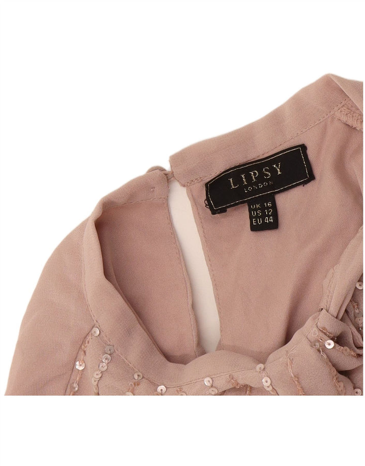 Vestido maxi feminino Lipsy UK 16 grande rosa