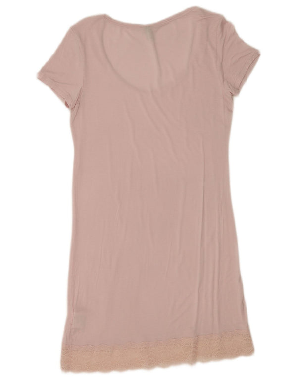 Vestido feminino Benetton UK 8 pequeno viscose rosa