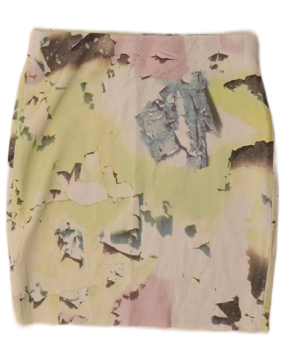 Zara Saia lápis feminina com padrão abstrato médio W28 multicolorida