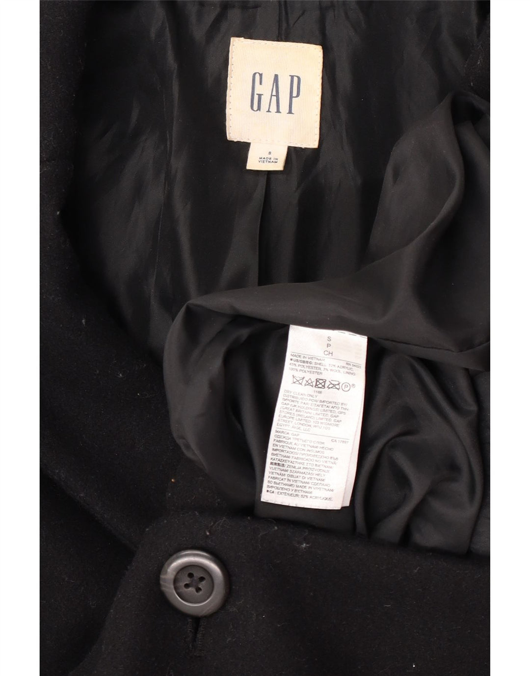 Sobretudo oversized feminino Gap UK 10 pequeno acrílico preto